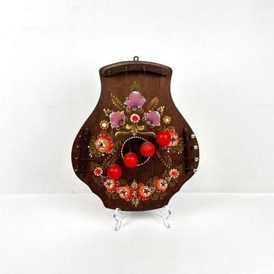 Lot #119 Vintage Austrian Folkart Handpainted Wood Door Chime