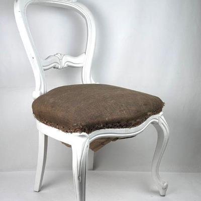 Lot #101 Antique White Hoop Back Chair with Quilted Cover Available