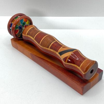 LOT 170: Pair of Wooden Kaleidoscopes w/ base