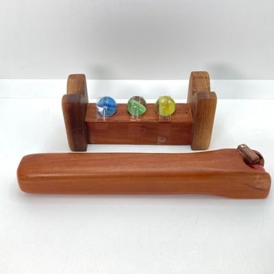 LOT 170: Pair of Wooden Kaleidoscopes w/ base