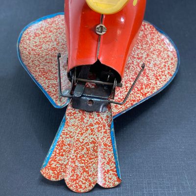 LOT 300: Vintage Toys - Tin / Metal Colorful Bird and Plastic Bird Watch