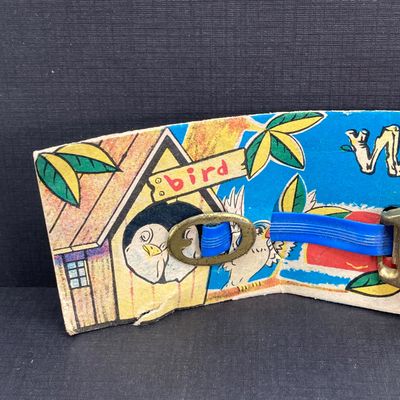 LOT 300: Vintage Toys - Tin / Metal Colorful Bird and Plastic Bird Watch
