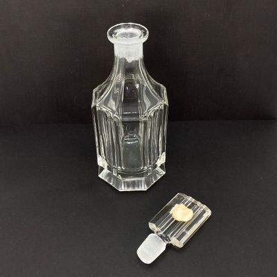 LOT 235: Three Stunning Vintage Glass / Crystal Perfume Bottles with Stoppers