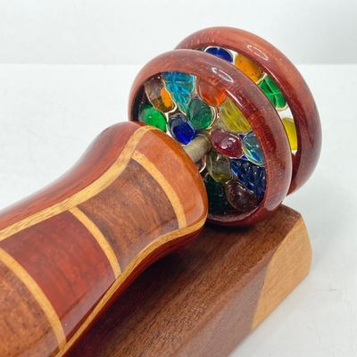 LOT 170: Pair of Wooden Kaleidoscopes w/ base