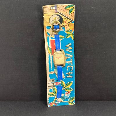 LOT 300: Vintage Toys - Tin / Metal Colorful Bird and Plastic Bird Watch