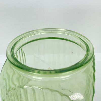 LOT 296: Lidded Uranium Glass Jars