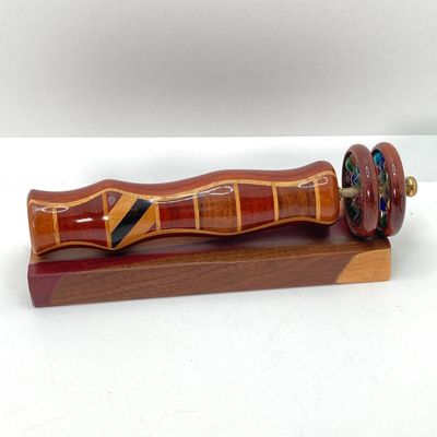 LOT 170: Pair of Wooden Kaleidoscopes w/ base
