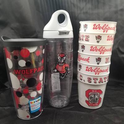 (MDR3061) North Carolina State Wolfpack Tervis' And Cups UNUSED