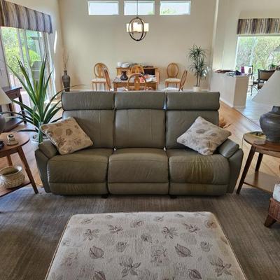 Ethan Allen Power Recliner Sofa