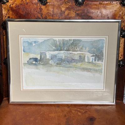 Lot #203 - Phyllis Mayer “In the Shade” #68 Watercolor Artwork Wall Art