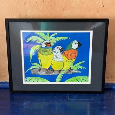 Lot #202 - Ex-SQUEEZE ME! - Watercolor Collage by Michael Engel