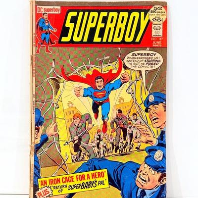1972 DC Superboy #187 Comic – “An Iron Cage for a Hero”