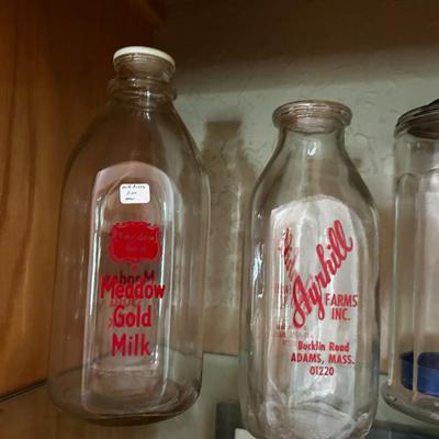 vintage milk bott;es