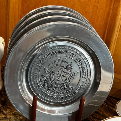 bicentennial pewter chargers