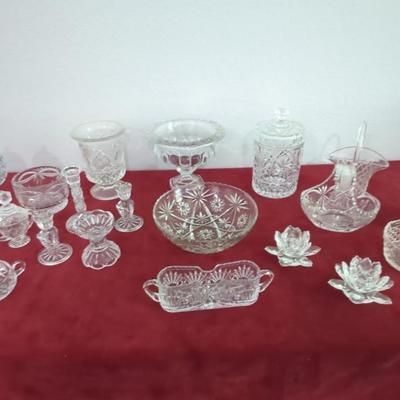 Assorted Crystal Vessels & Decor