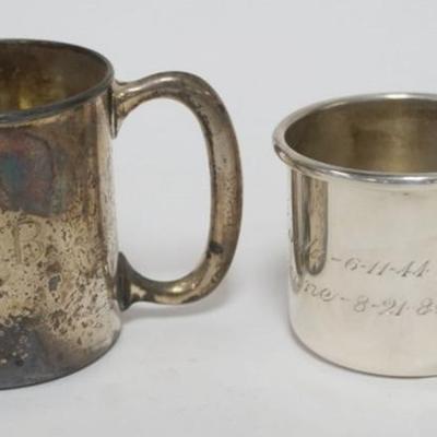 1222	2 STERLING SILVER MUGS, 4.4 OZT
