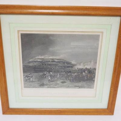 1186	FRAMED & MATTED PRINT *BATTLE OF BUNKER HILL* APPROXIMATELY 24 IN X 22 IN OVERALL
