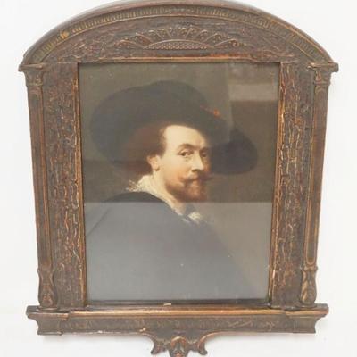 1192	PRINT OF RUBENS SELF PORTRAIT IN ORNATE FRAME, APPROXIMATELY 14 IN X 16 IN OVERALL
