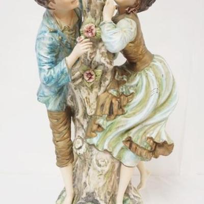 1153	LARGE CERAMIC COURTING SCENE, COPYWRITE AZZOLIN BROTHERS, APPROXIMATELY 32 IN HIGH
