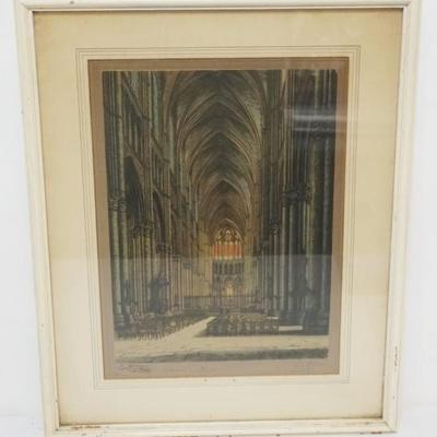 1178	FRAMED PRINT CATHEDRAL REIMS NOTRE-DAME, APPROXIMATELY 18 IN X 22 IN OVERALL
