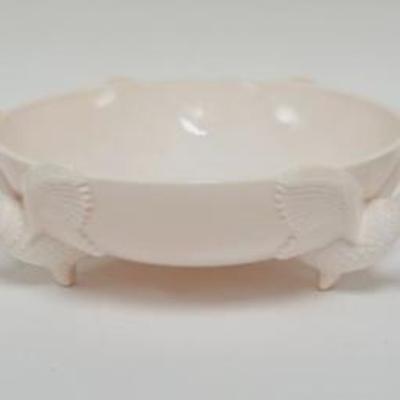 1166	PINK MILK JEANETTE GLASS *PHEASANT* CONSOLE SET
