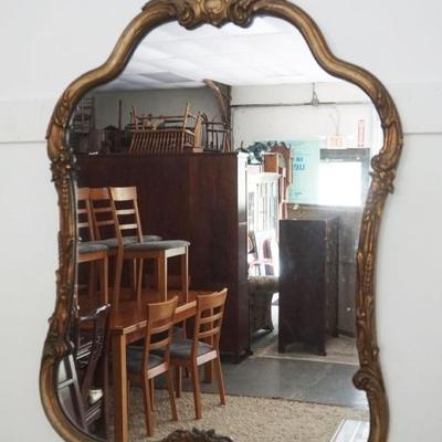 1189	GILT FINISHED HANGING MIRROR, APPROXIMATELY 28 IN X 50 IN HIGH

