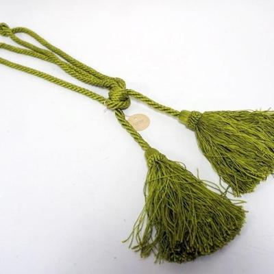 1240	SCALAMANDRE 100 PERCENT SILK AND WOOL TIE BACK, APPROXIMATELY 22 IN
