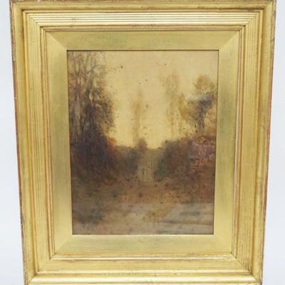 1207	HARRY HINE WATERCOLOR LANDSCAPE FRAMED UNDER GLASS, ARTIST SIGNED, APPROXIMATELY 14 3/4 IN X 18 IN
