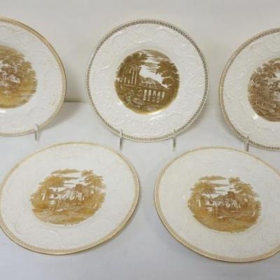 1137	5 WEDGWOOD *PATRICIAN* 8 1/2 IN PLATES
