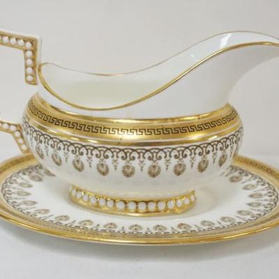 1145	CAULDON GRAVY W/UNDERPLATE, APPROXIMATELY 7 IN X 6 IN X 5 IN HIGH
