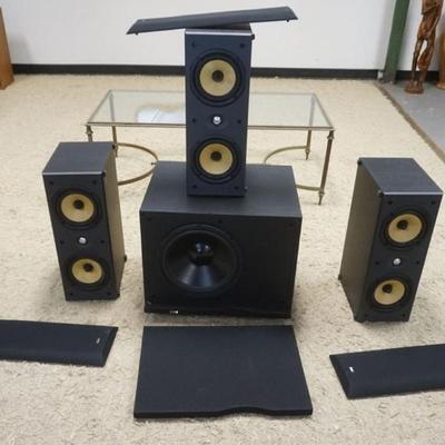 1275	B & W ASW 1000 SUBWOOFER AND 3 LCR6 S2 CENTER SPEAKERS
