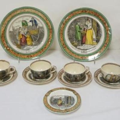 1136	GROUP OF ASSORTED ADAMS ENGLISH IRONSTONE *CRIES OF LONDON* INCLUDING 10 IN PLATTER, CUPS & SAUCERS, BOWL, ETC
