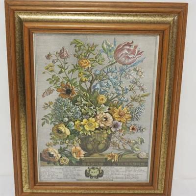 1187	FRAMED & MATTED BOTANICAL PRINT *MAX* APPROXIMATELY 17 IN X 22 IN
