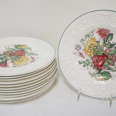 1139	BOGNOR WEDGWOOD PATRICIAN PLATES, 13-10 1/2 IN
