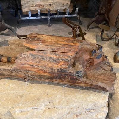 Carved raccoon 