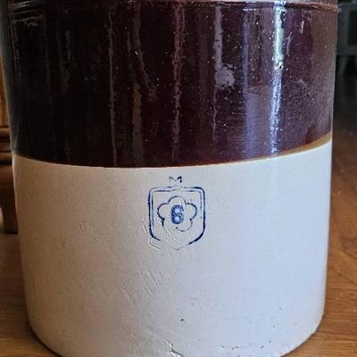 6-gallon Red Wing-Style Stoneware Crock