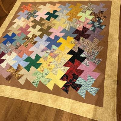 72” x 74” machine sewn quilt 