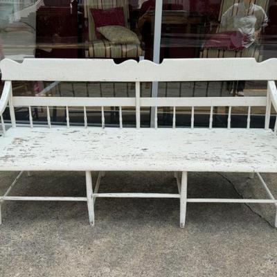 Antique Windsor Deacon's Bench