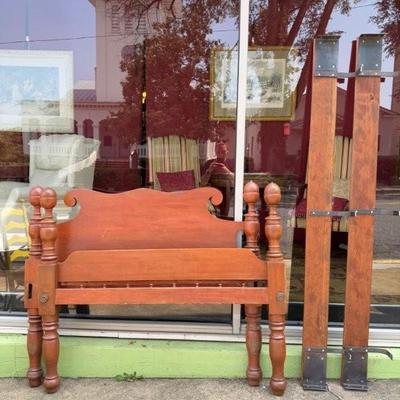 Antique 19th c full size rope bed