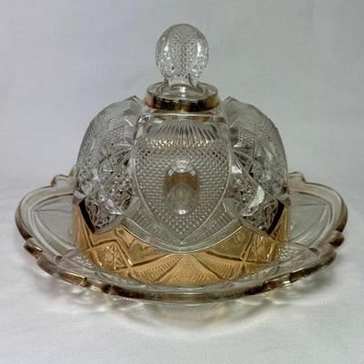 Numerous antique EAPG butter dishes
