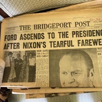 Historical newspaper headlines