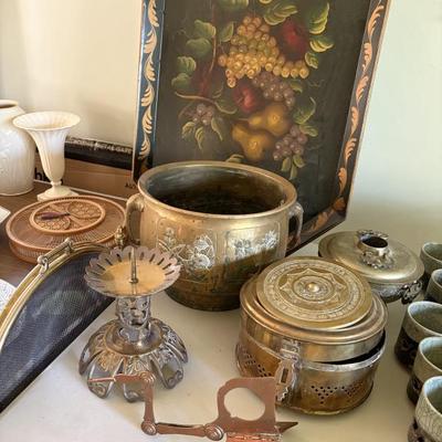 Brass containers and decor