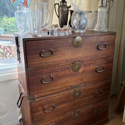 Antique Japanese stacking chest