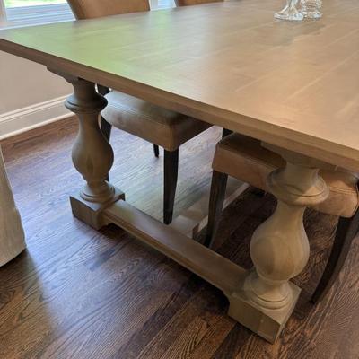 Restoration Hardware 17th Century Monastery rectangular  Table in  in Antiqued Grey Oak
43.5” W x 96” L x 30” H 