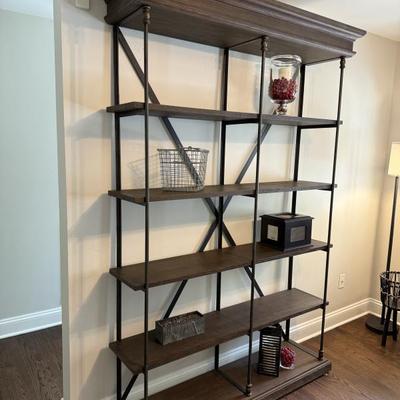 Restoration Hardware Parisian Cornice Double Shelving Unit 
55" W x 12.5 D x 84.5" H
