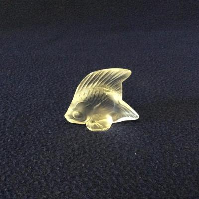 Lalique Poisson Clear Crystal Fish