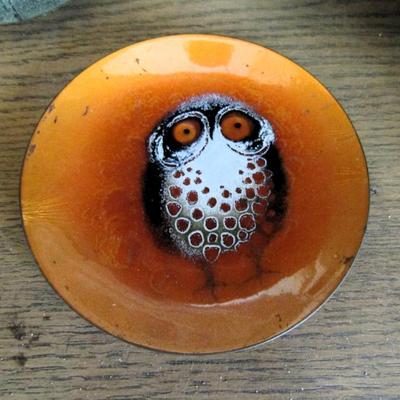 Norman Brumm copper owl dish