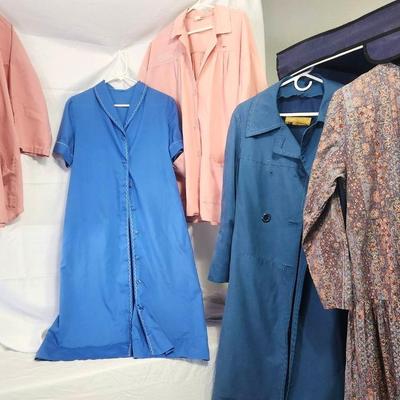 Women's Vintage Clothing Lot! Dress, Overcoat, Walmart Employee Uniforms