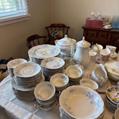 Beautiful blue china from Germany.  Over 40 years old.
