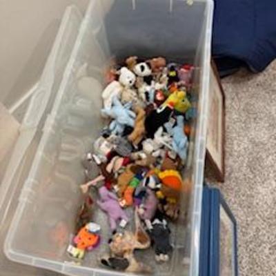 Bin full of beanie babies